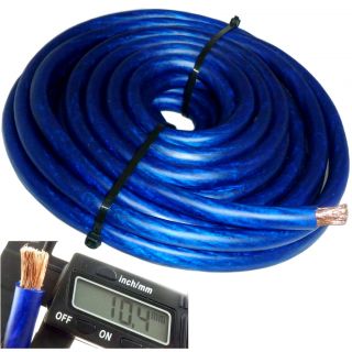 25 ft 4 Gauge Blue Car Audio Power Ground Wire Cable AWG 25 Feet Fast 