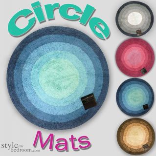   Round Circular Shaggy Soft Bath Mat Rug Washable in 4 Colours