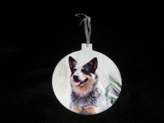 Blue Heeler Cattle Dog Christmas Tree Ornament New
