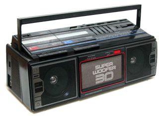 Citizen JTR 1488K Boombox Ghetto Blaster Super Woofer 3D 2 Cassette 