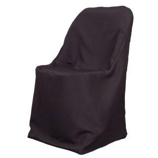 Polyester Folding Chair Cover Black High Quality for Wedding Shower or 