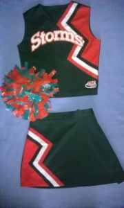 Cheerleader Uniform Outfit Halloween Black Tigers Costume