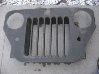 Military Jeep Willys CJ3B Front Grille in Excellent Condition