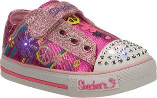 Skechers Girl Twinkle Toes Shuffles Bizzy Bunch Purple Sneakers Shoes 