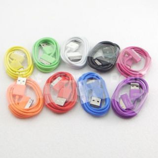   Cable for iPod iPhone 4S 3GS Pink Green Purple Blue Orange