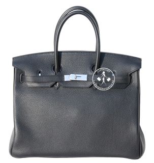 35 Hermes Birkin Handbag Black Togo Leather Palladium 9500P