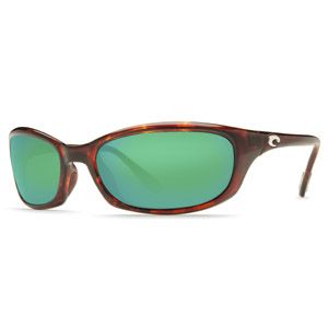 Costa Del Mar Harpoon Sunglasses Tortoise Frame Green Mirror Glass 