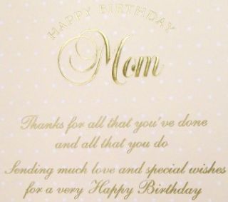 Carol Wilson Happy Birthday Mom Card Roses and Lace CG1432