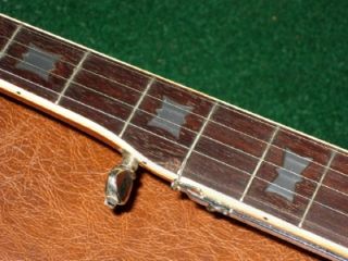 Vtg 1970 s Univox 5 String Bluegrass Banjo w Case Resonator EXC Cond 