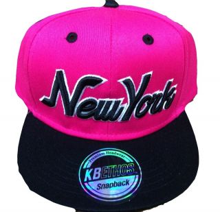   Cap Girls Pink Flat Peak Fitted Hats Retro Bling Baseball New
