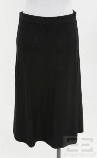 St John Collection Black Knit A Line Skirt Size 10