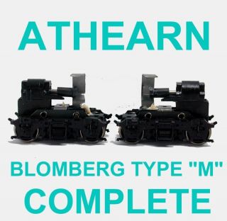EMD Blomberg Type M Trucks Complete Pair Improved Wheels Athearn HO 