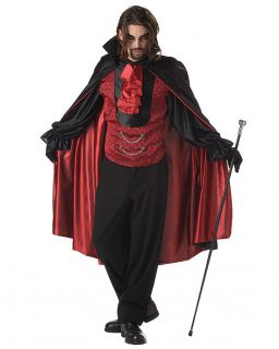 C300 Mens Count Bloodthirst Vampire Dracula Halloween Fancy Dress 