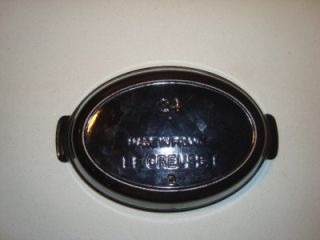 Vintage Le Creuset Oval Casserole AU Gratin Fish Pan 24 Cast Iron 