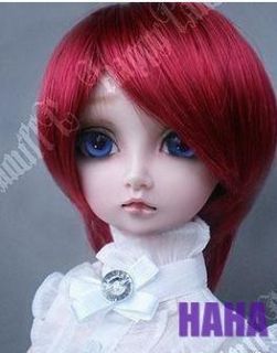DAL Pullip BJD SD LUTS Blyth Doll Short Red Party Wig 8 9 Hair 22 