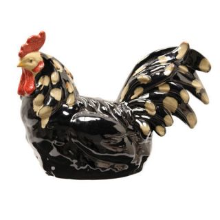 Whimsical Black Rooster French Country Decor
