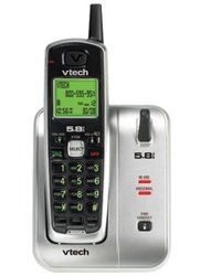 Vtech Cordless Phone Silver Black Handset CS5111