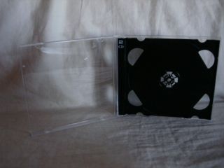 45 New Clear Double CD Jewel Cases With Black Swing Out Tray Holds 