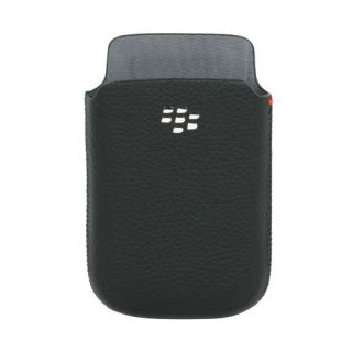 Blackberry Torch 9800 Black Leather Pocket Case