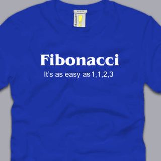 Fibonacci Its as Easy as 1 1 2 3 T Shirt 3XL Funny Math Pi Humor Geek 