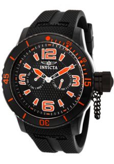 Invicta Watch 1795 Mens Specialty Black Textured Dial Black 