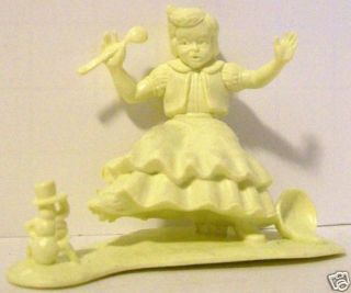 1960s Marx Little Miss Muffet Spider Fairy Tale Figure in Cream Color 