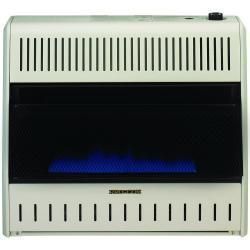 Procom 30K BTU Vent Free Blue Flame Gas Space Heater Dual Fuel With 