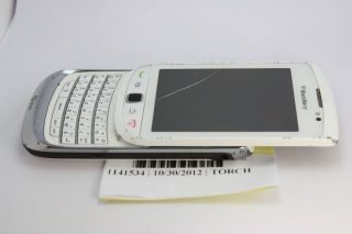 BLACKBERRY TORCH 9800 UNLOCKED WHITE CELL PHONE AT T T MOBILE QWERTY 