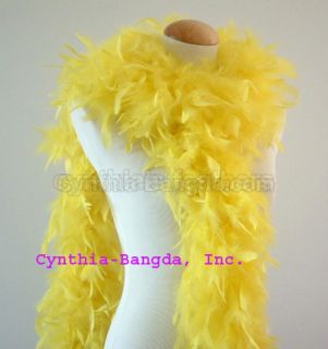 65 gms Chandelle Feather Boa Boas Bright Yellow New