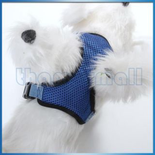 Dog Pet Soft Mesh Safety Harness Vest Clothes XL Blue