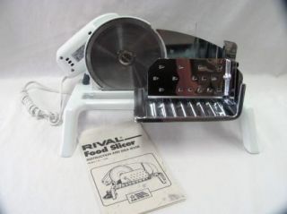 Rival Electric Food Slicer Model 1101/8 EUC w/ instruction manual 