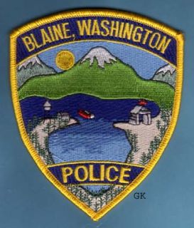 blaine washington police patch unused 4 3 4 top to bottom shipping 