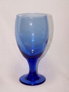 Libbey Glass Mediterranean Cobalt Blue Water Ice Tea Goblets Glasses 