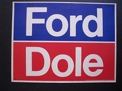 Gerald Ford Bob Dole Original Campaign Poster