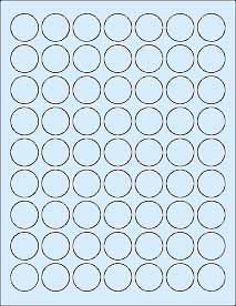 Sheets 1 Round Circle Blank Blue Stickers 378 Labels