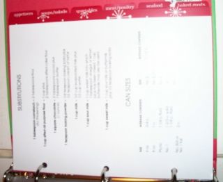   Holiday Recipes Refillable Recipe Organizer Book w/32 Recipe Cards