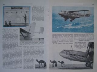 1935 Imperial Airways Wings Over The British Empire Article Qantas 