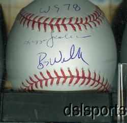 REGGIE JACKSON /BOB WELCH 78 WS SIGNED AUTOGRAPHED MLB BASEBALL PSA 