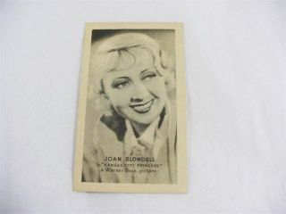 Joan Blondell Golden Grain Tobacco Card 1930s