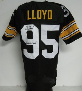 Greg Lloyd Steelers Inscribed Avoid Llod Autographed Signed Jersey PSA 
