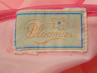 Vtg Pink Bloomies Formfit Nightie Long Double Layer Nylon Nightie 