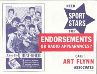 1948 Sport Star Endorsements Promo Ted Williams Musial