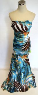 Blondie Nites $147 Brown Turquoise Prom Ball Gown 5