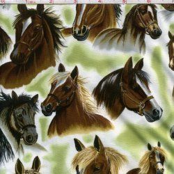 Robert Kaufman Horse Collage Fabric by The Yard