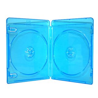 New 25 Blue Blu Ray Disc Double DVD CD Case Movie Box