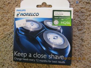 Phillips Norelco Shaving Heads HQ 56 New in Package Super Lift Cut 