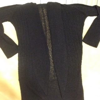 Coldwater Creek Navy Blue Sweater Duster Large