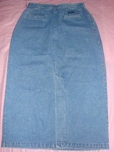 NWT MOUNTAIN LAKE Light blue Jeans Full Length Long Denim Pencil Skirt 