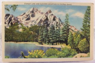 Idaho ID Elkhorn Mountain Stanley Lake Postcard Old Vintage Card View 