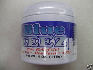 Blue Eeez Pain Relief Gel 4oz Emu Oil Alo MSM